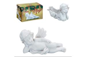Anjo para decoração resina 10cmx7cm branco
